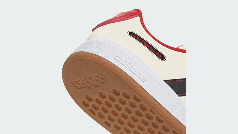 Home Alone x adidas Grand Court Off-White JR6411 heel