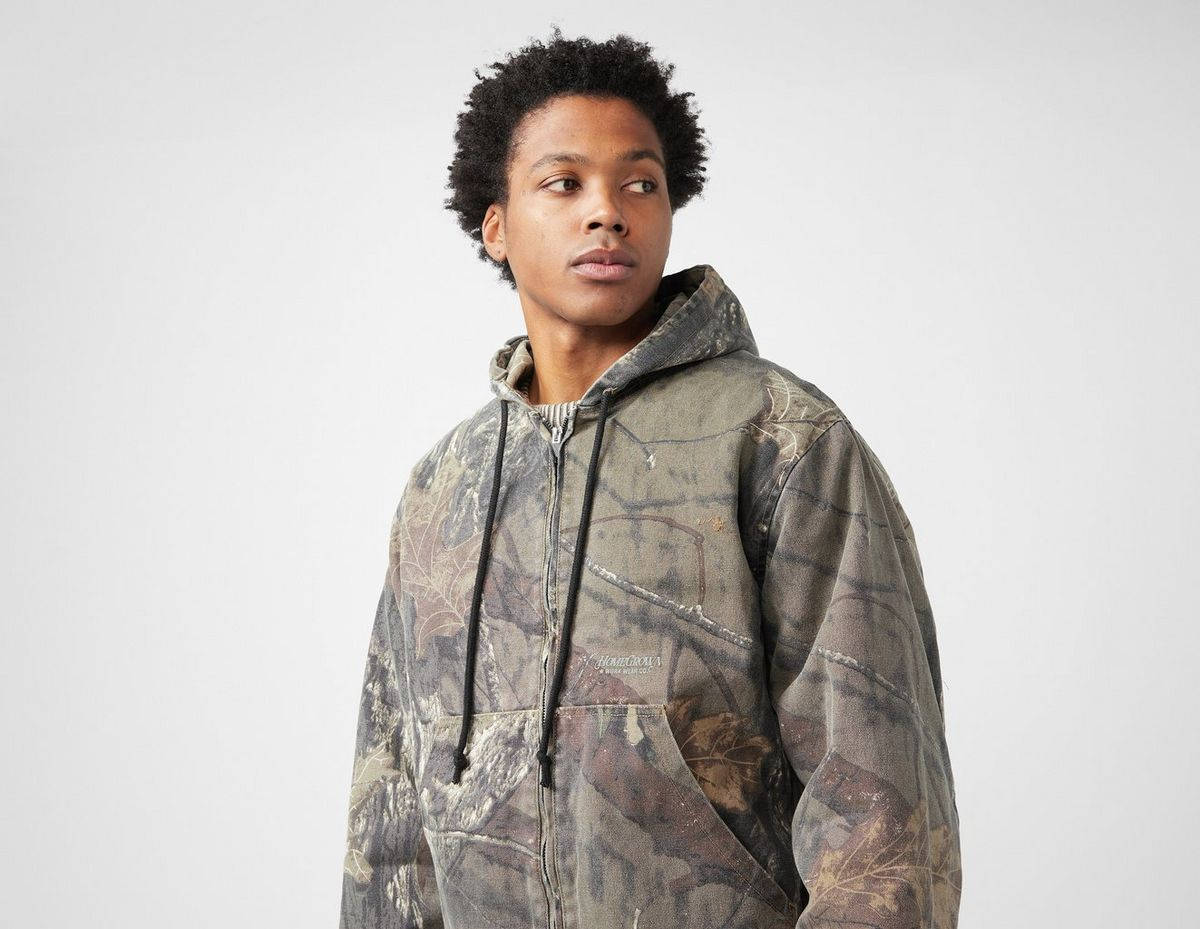 Home Grown Camo Cronos Jacket Brown closeup