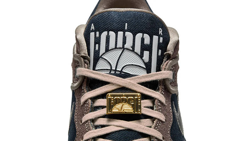 Levis x Nigo x Nike Air Force 3 Low Olive Grey IB1808-001 tongue closeup