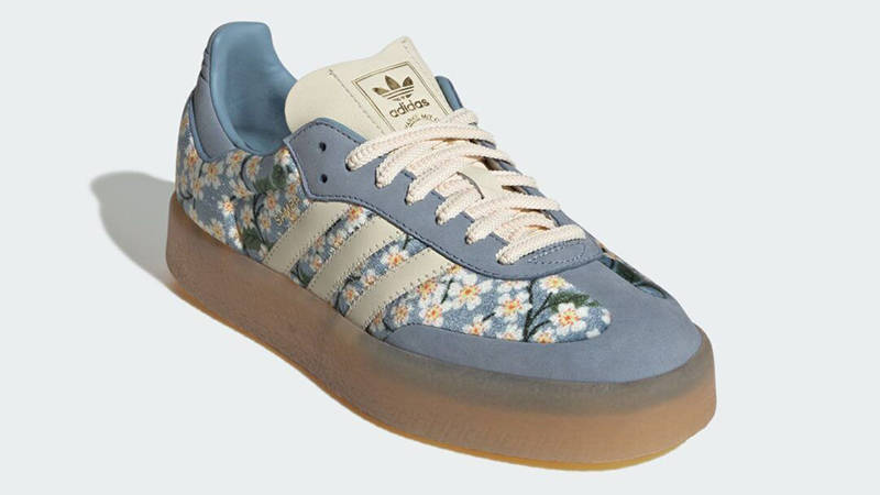 Liberty London x adidas Sambae Tactile Blue Multi JQ6046 front