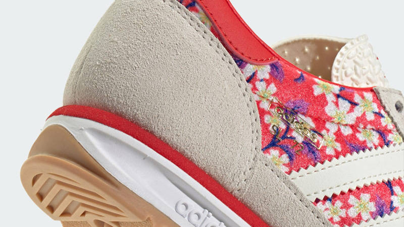Liberty London x adidas SL 72 RS Floral Red Closeup