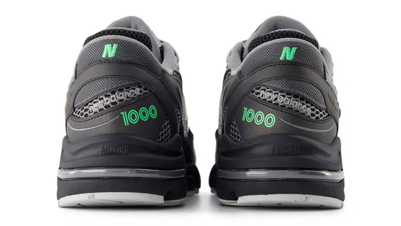 New Balance 1000 Black Lime Leaf Back