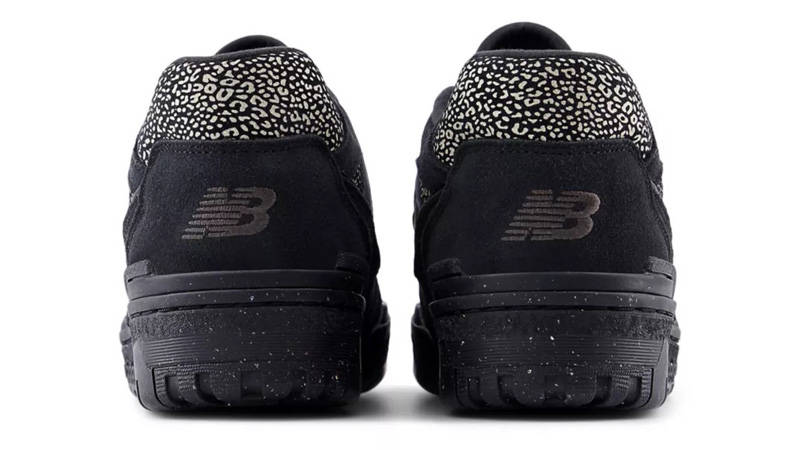 New Balance 550 Black White Leopard Back