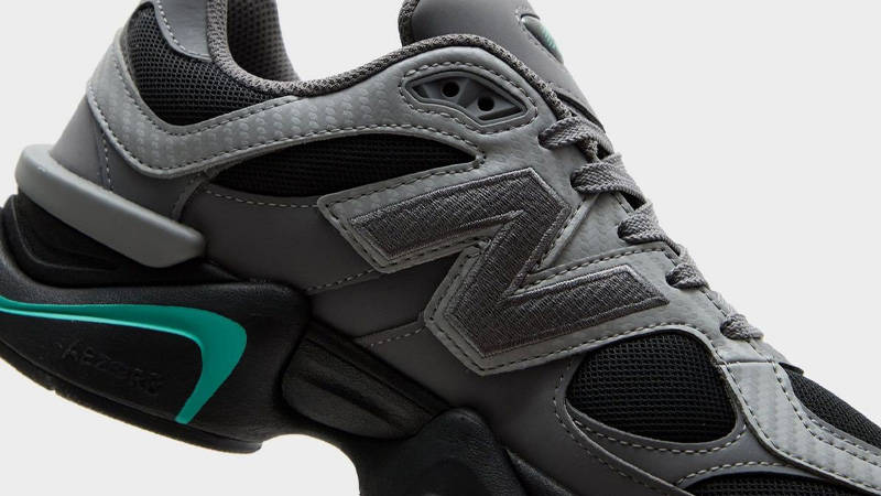 New Balance 9060 Grey Black Blue Closeup