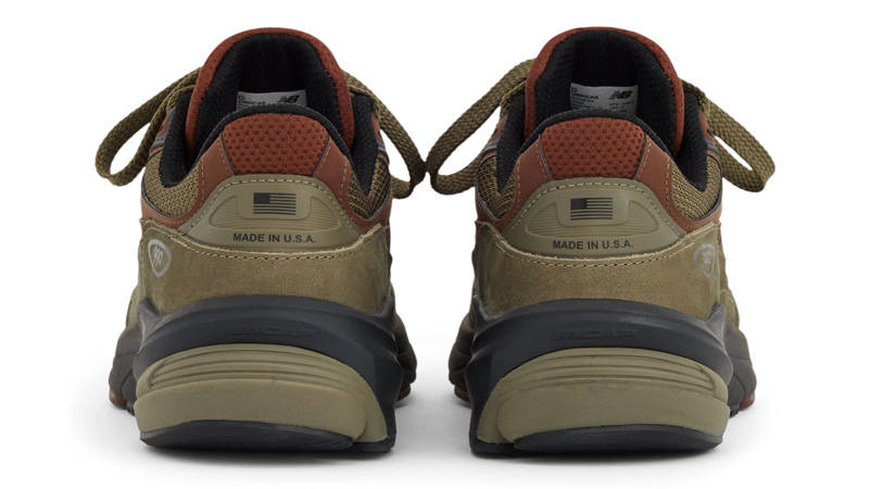New Balance 990v6 MiUSA Dark Camo Rich Oak Back