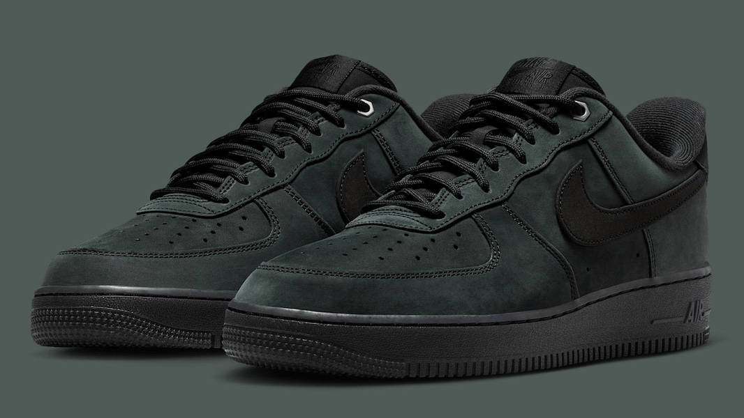 Nike Air Force 1 Low Black Nubuck Front