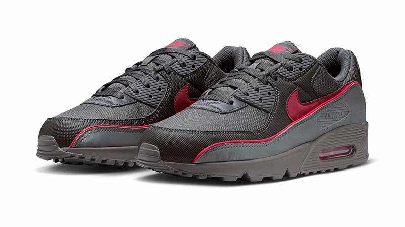 Nike Air Max 90 Premium Iron Grey Red HV4517-001 front