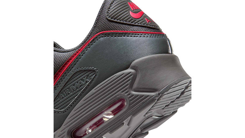 Nike Air Max 90 Premium Iron Grey Red HV4517-001 heel