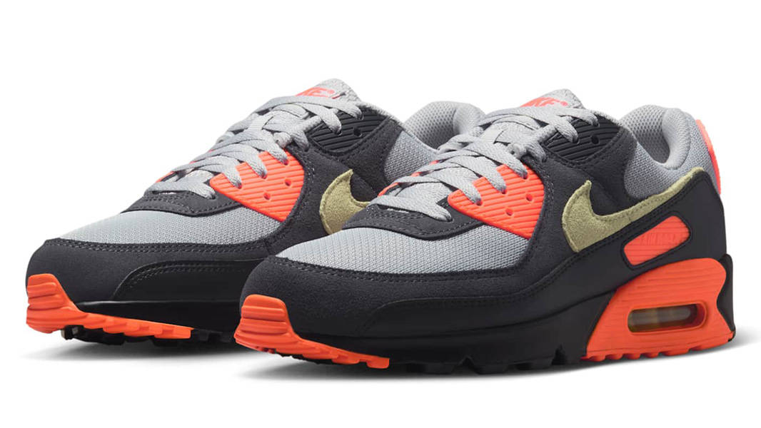 Nike Air Max 90 Smoke Grey Hyper Crimson Front