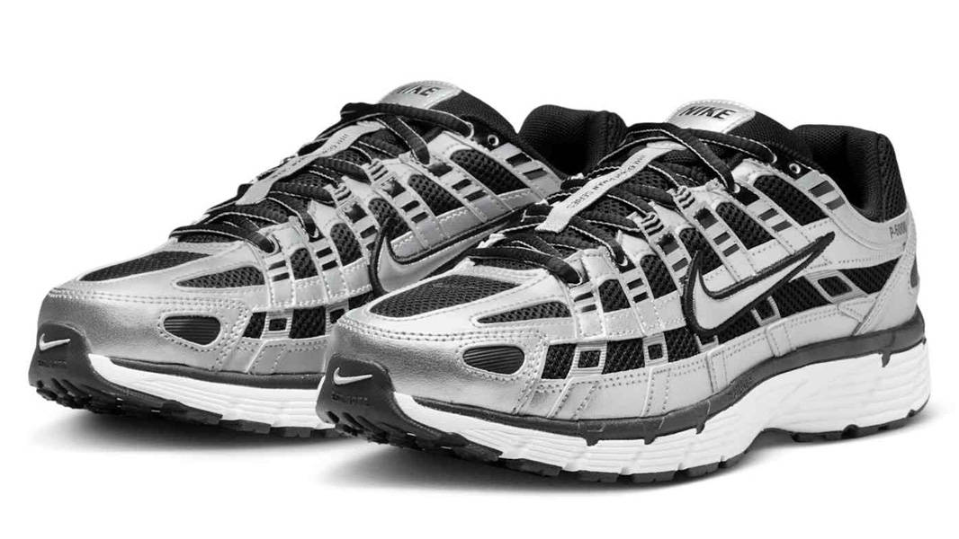 Nike P-6000 Metallic Silver Black White Front