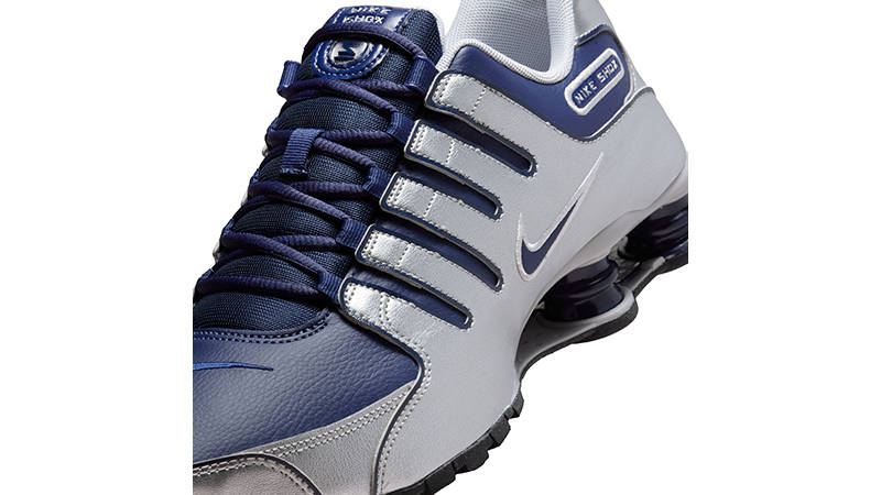 Nike Shox NZ Navy Silver 378341-402 tongue
