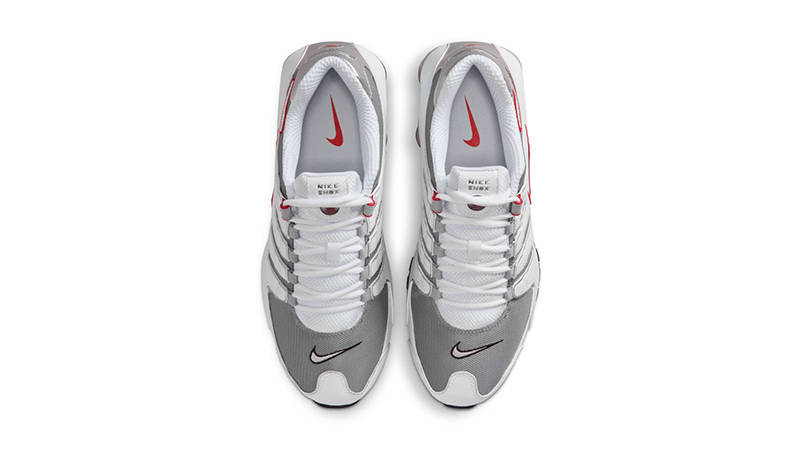 Nike Shox NZ White Grey 378341-104 middle