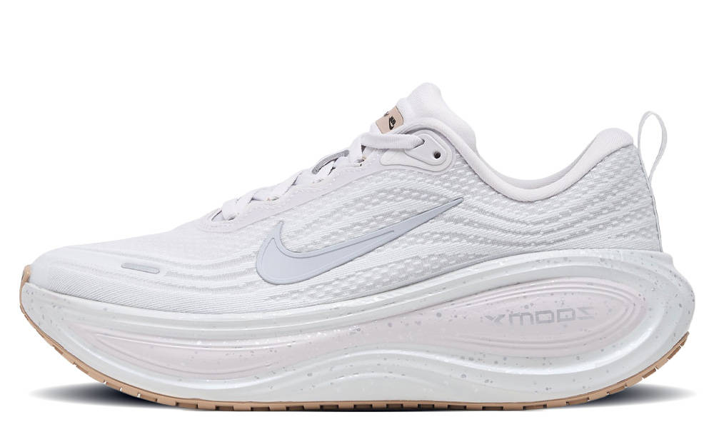 grey speckled nike shoes