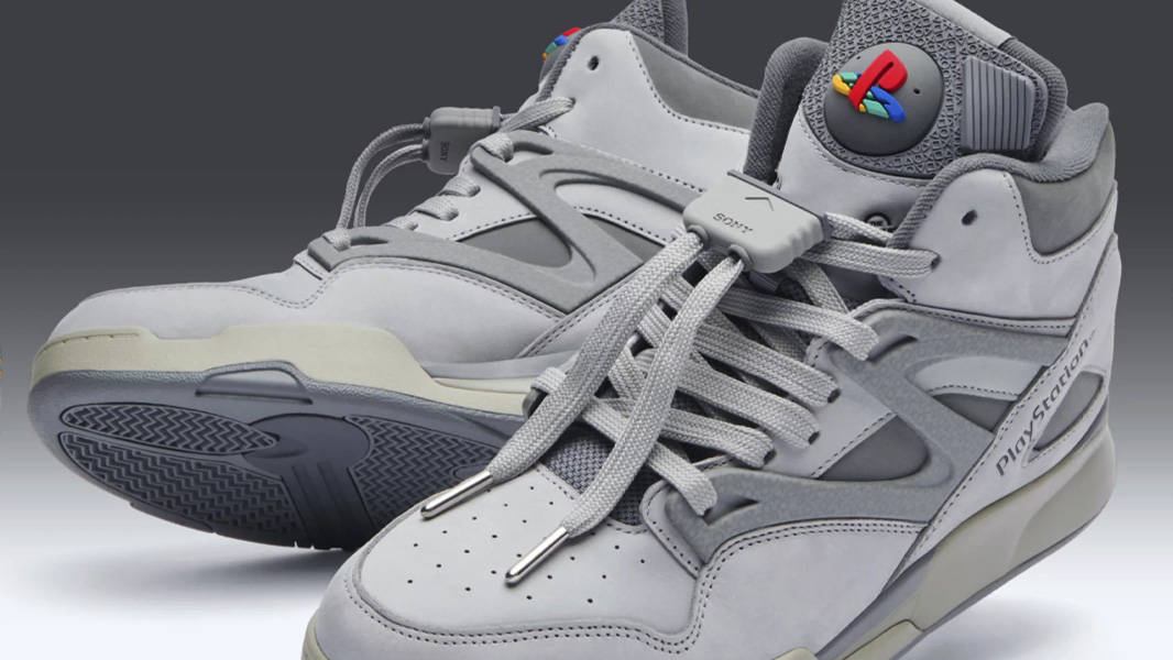 PlayStation x Reebok Pump Omni Zone II Light Grey Side