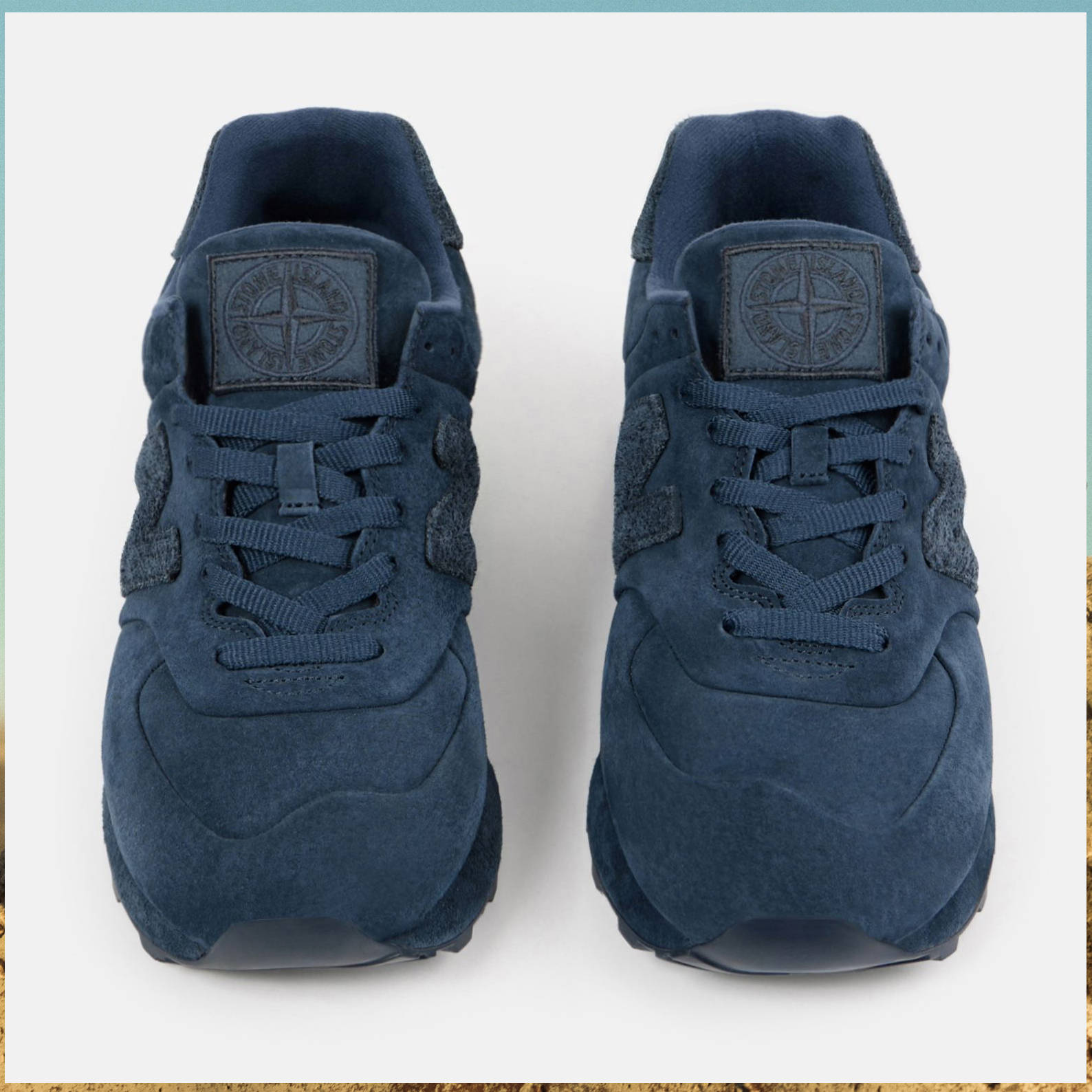 Stone Island x New Balance 574 Ghost Navy middle