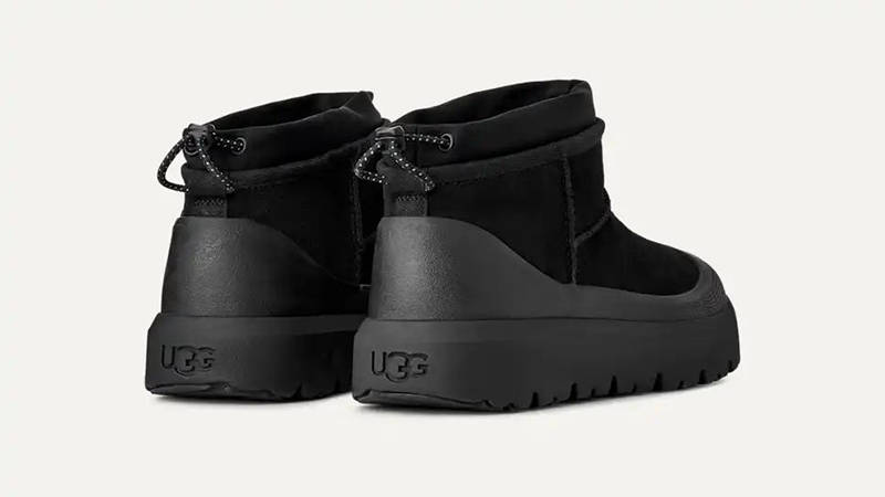 UGG Classic Ultra Mini Weather Hybrid Boot Black 1174196-BBLC back