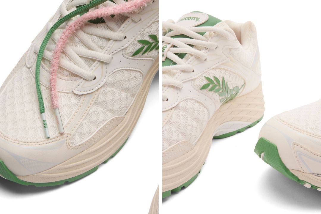 END x Saucony ProGrid Omni 9 Olive Tree close ups