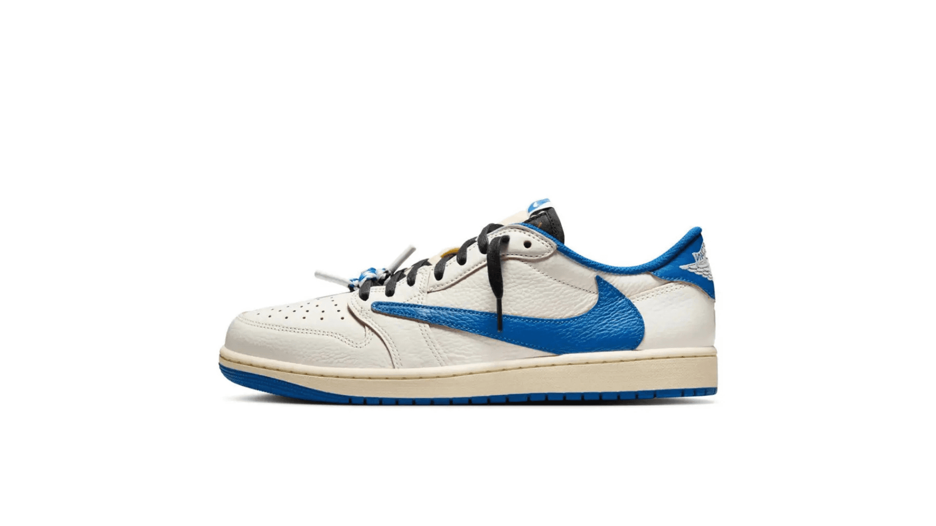 Travis Scott x fragment design x Air Jordan 1 Low OG White Blue (Rumoured)