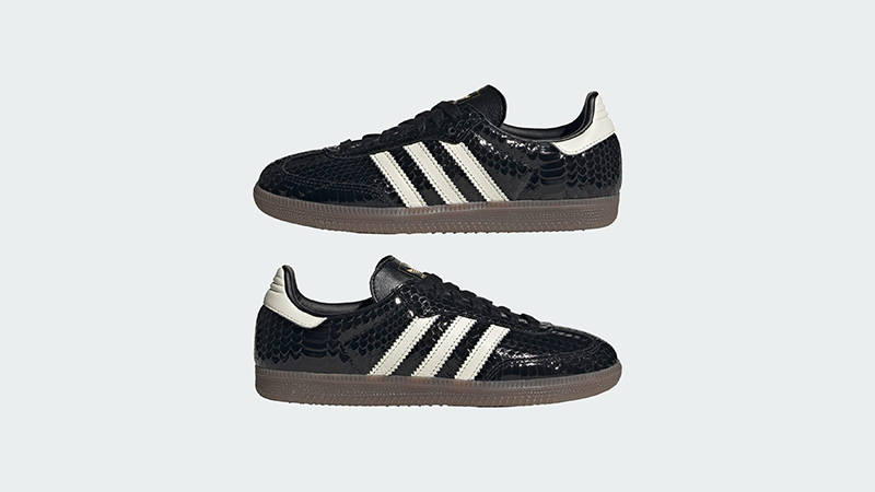 adidas Samba Patent Snakeskin Black IH9015 feature