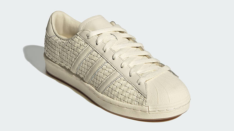adidas Superstar Vintage Woven Cream White JR6001 front