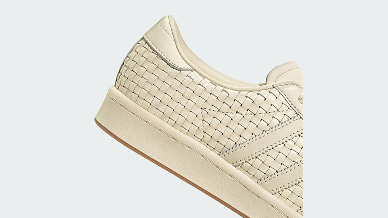 adidas Superstar Vintage Woven Cream White JR6001 heel