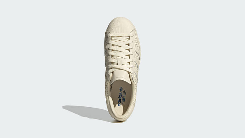 adidas Superstar Vintage Woven Cream White JR6001 middle
