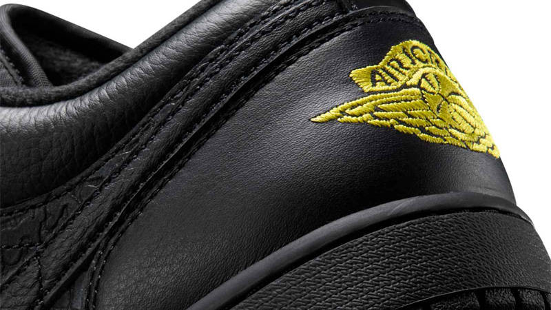 Air Jordan 1 Low SE Black Elephant Print Closeup