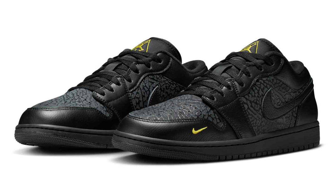 Air Jordan 1 Low SE Black Elephant Print Front