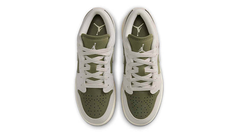 Air Jordan 1 Low SE GS Medium Olive Sail HV4396-201 Top