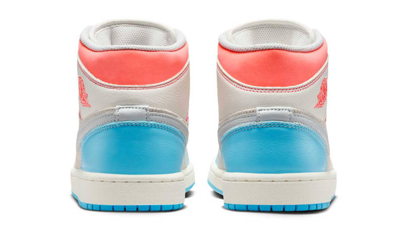 Air Jordan 1 Mid Blue Chill Hot Lava Muslin Back
