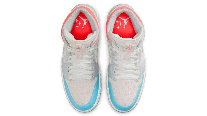 Air Jordan 1 Mid Blue Chill Hot Lava Muslin Middle
