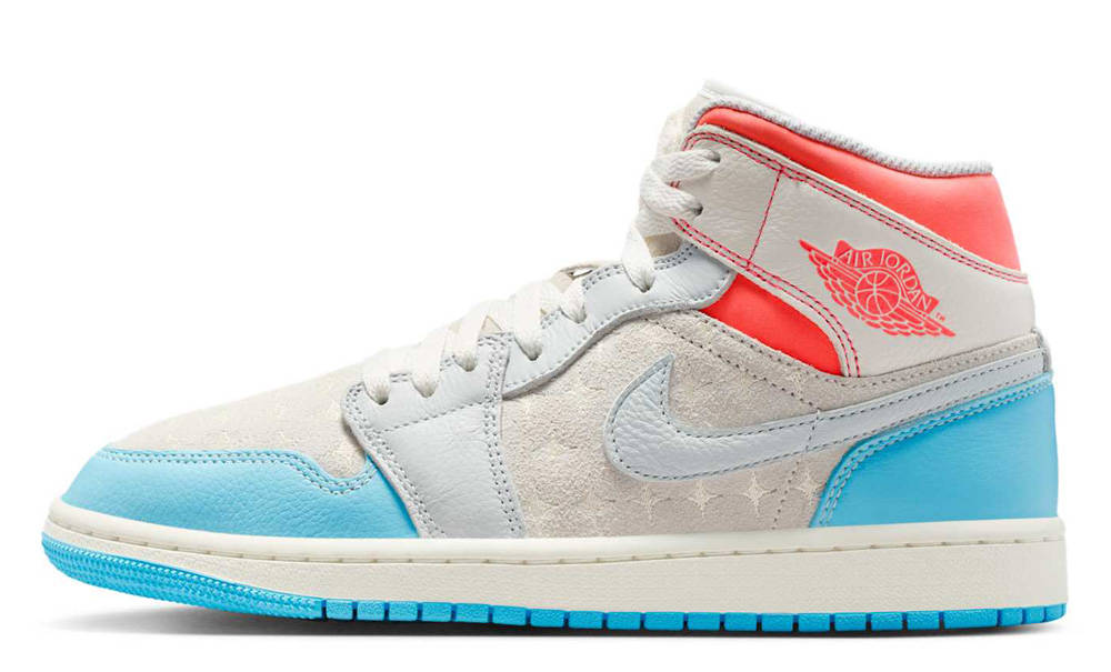 Air Jordan 1 Mid Blue Chill Hot Lava Muslin
