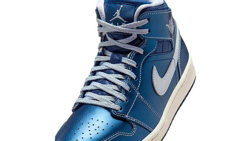 Air Jordan 1 Mid Metallic Blue IM5128-001 tongue