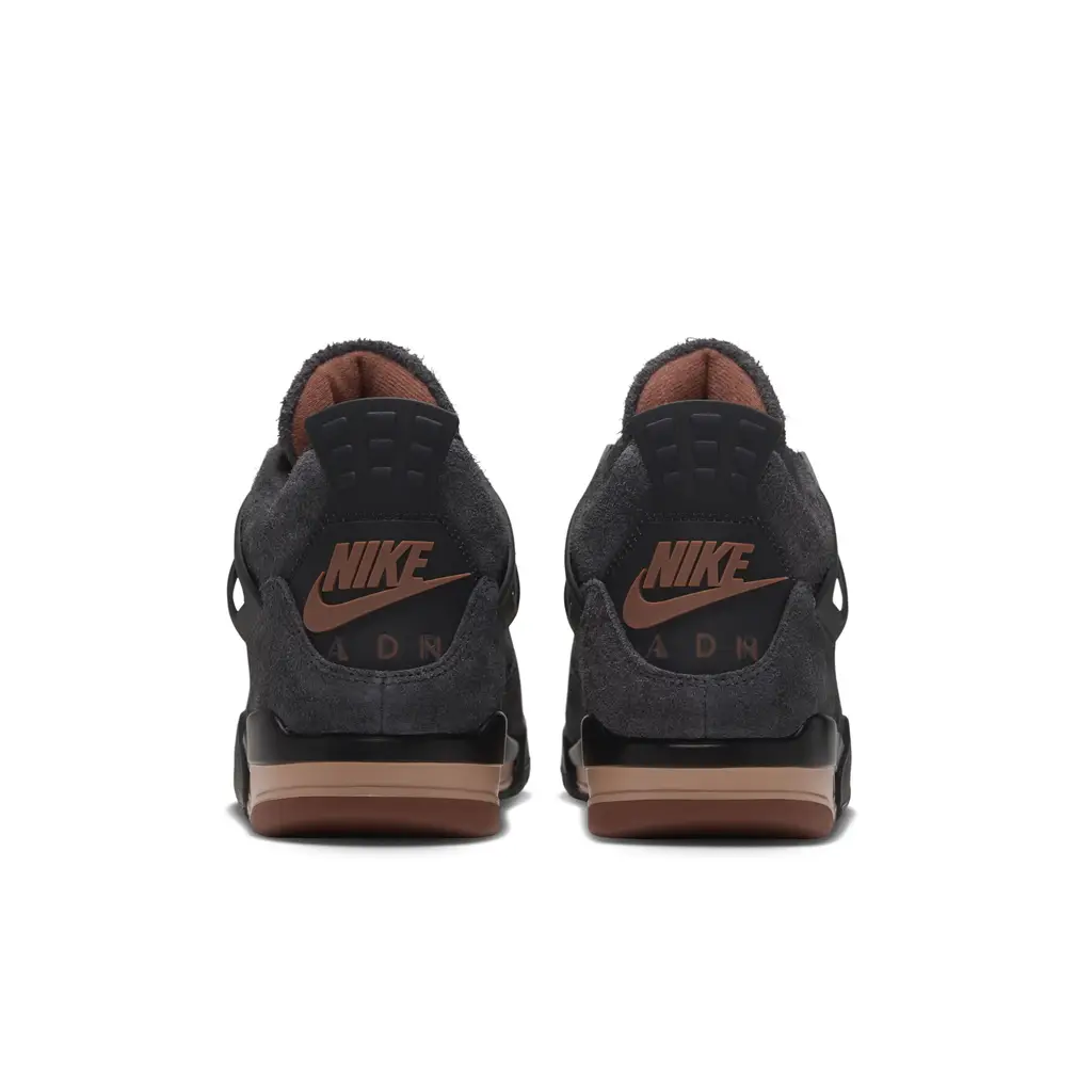 Air Jordan 4 London heel view showing Nike LDN heel label and hemp midsole wrap
