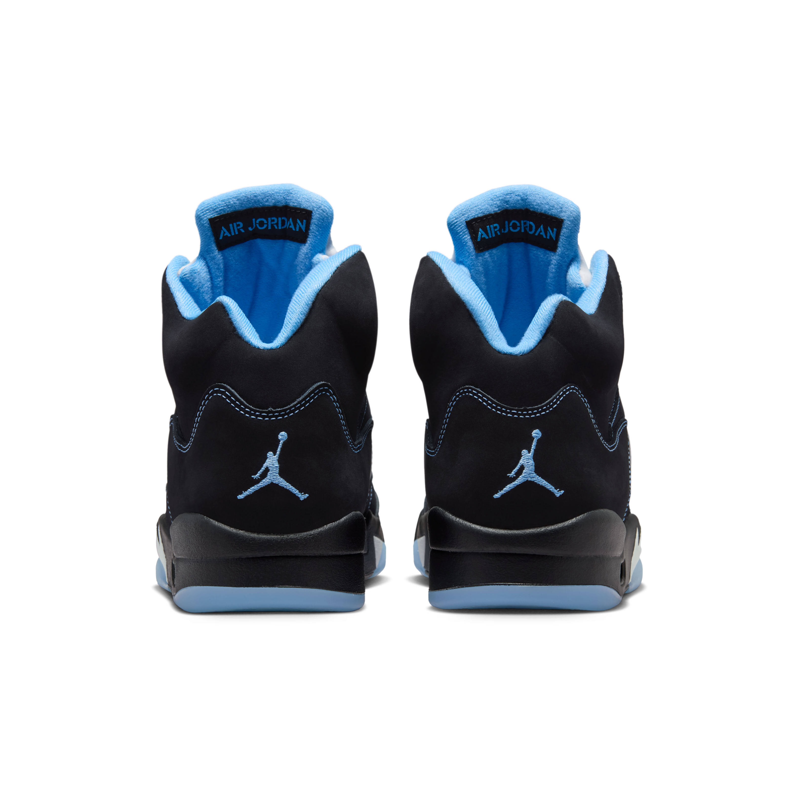 Air Jordan 5 Black University Blue Heel