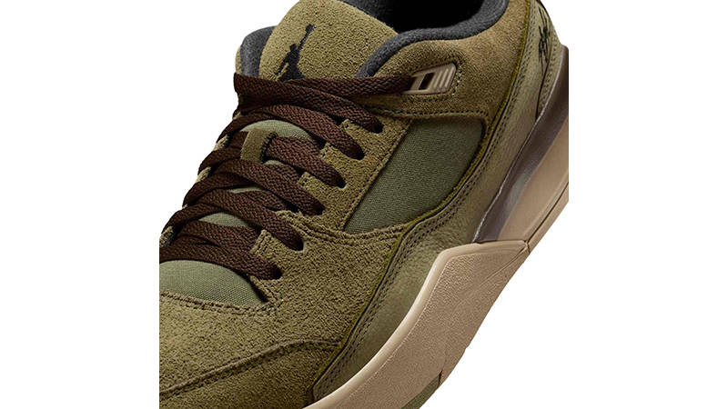 Air Jordan Flight Court Medium Olive Khaki HF3255-202 tongue