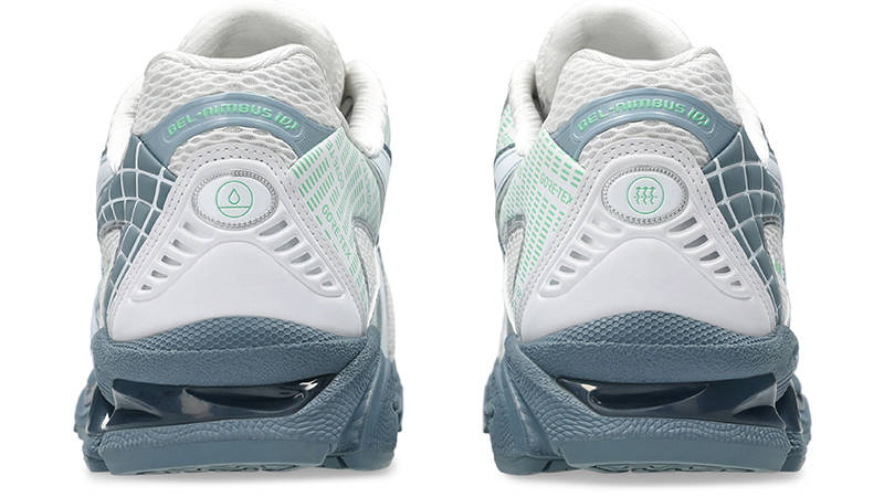 ASICS Gel-Nimbus 10 1 White Fjord Grey 1203A760-100 heel