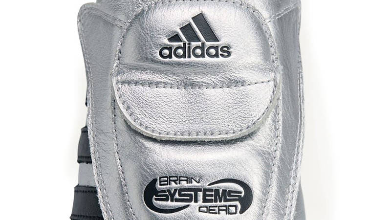 Brain Dead x adidas Taekwondo Silver Metallic JQ9215 tongue