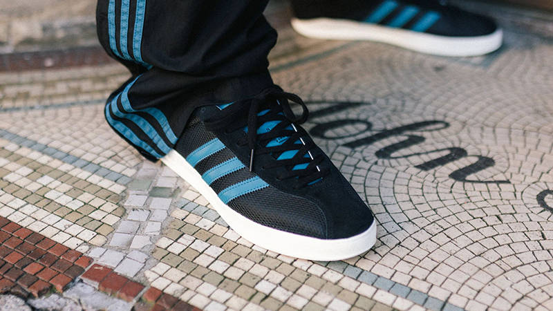 END x adidas Gazelle Indoor Pro Real Teal JR2027 on foot