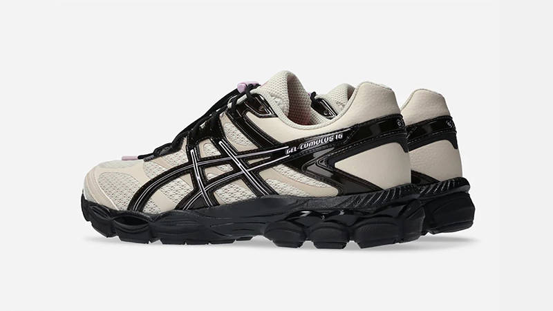 Finesse x ASICS Gel-Cumulus 16 Beige Black 1203B003-200 heel