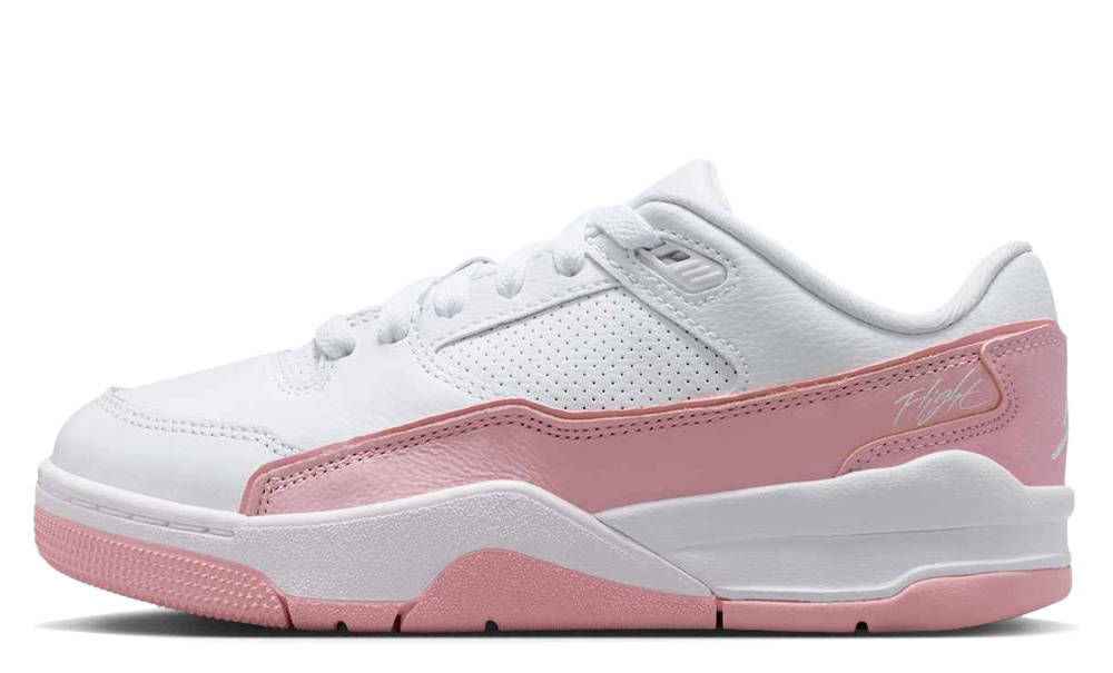 Jordan Flight Court GS White Medium Soft Pink
