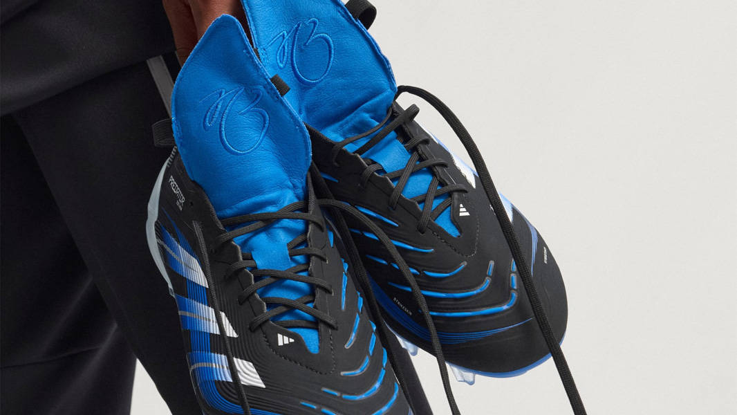Jude Bellingham x adidas Predator Elite FT FG Glory Blue In Hand