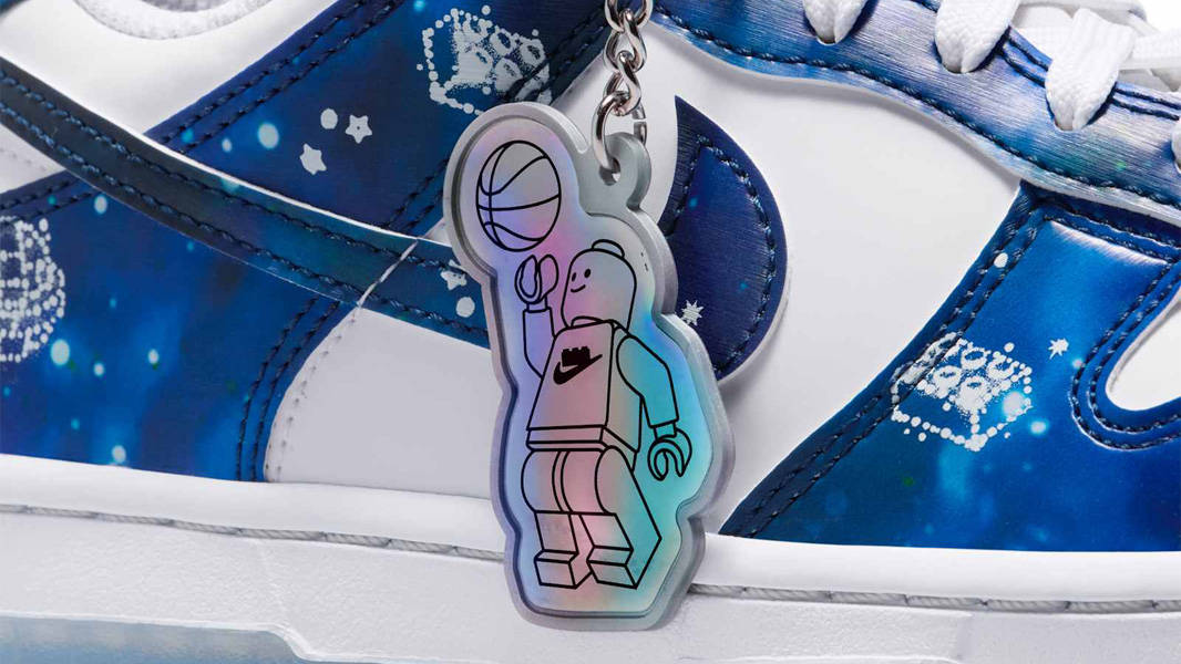 LEGO x Nike Dunk Low GS Galaxy Side Closeup