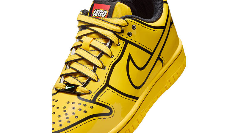 LEGO x Nike Dunk Low GS Tour Yellow IF2117-700 tongue
