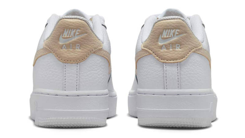 Nike Air Force 1 GS White Rattan Back