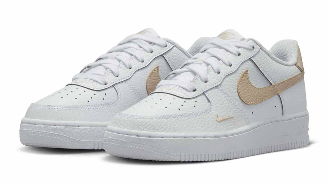 Nike Air Force 1 GS White Rattan Front