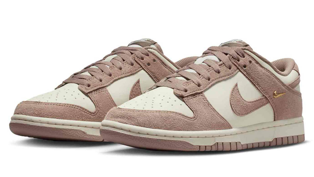 Nike Dunk Low Malt Gold Mini Swoosh Front