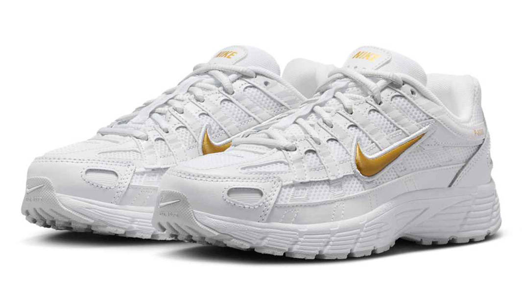 Nike P-6000 GS White Metallic Gold Front
