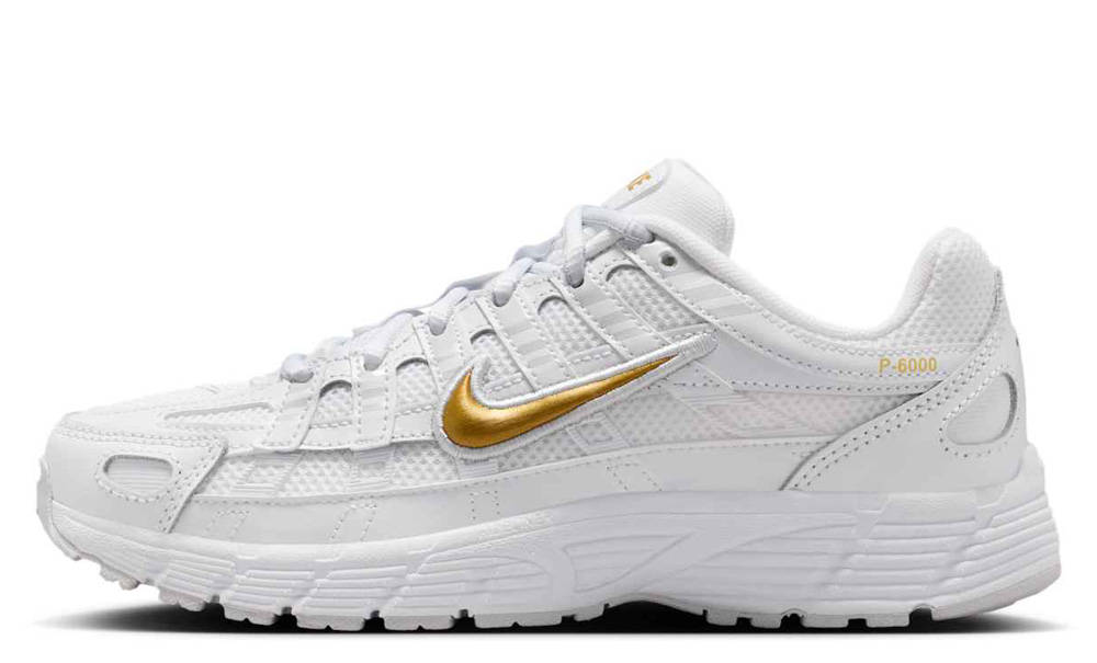 Nike P-6000 GS White Metallic Gold