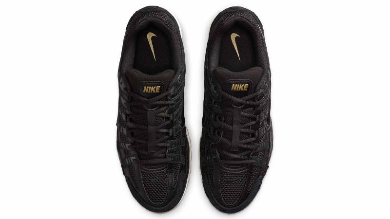 Nike P-6000 Suede Black Metallic Gold Grain Middle